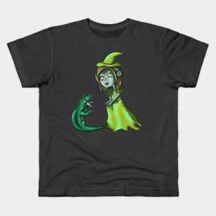 Swann the Swamp Witch (and Freddie) Kids T-Shirt